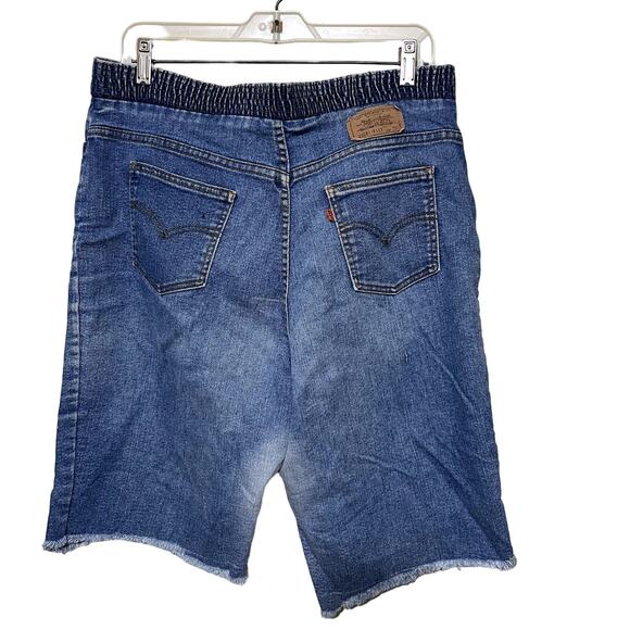 Vintage Levi's Jean Shorts orange tab women's 34 cut off raw hem bermuda mom - Picture 2 of 7